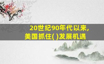 20世纪90年代以来,美国抓住( )发展机遇